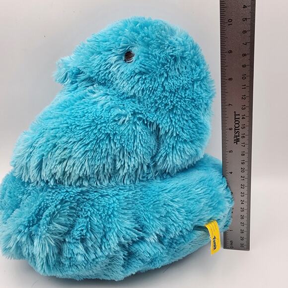 Peeps Chick Plush 11" Shaggy Blue Fur Sewn Eyes Easter Stuffed Animal Toy 2014 - Picture 8 of 8